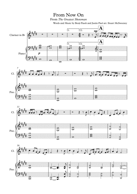 From Now On Clarinet Solo Page 2