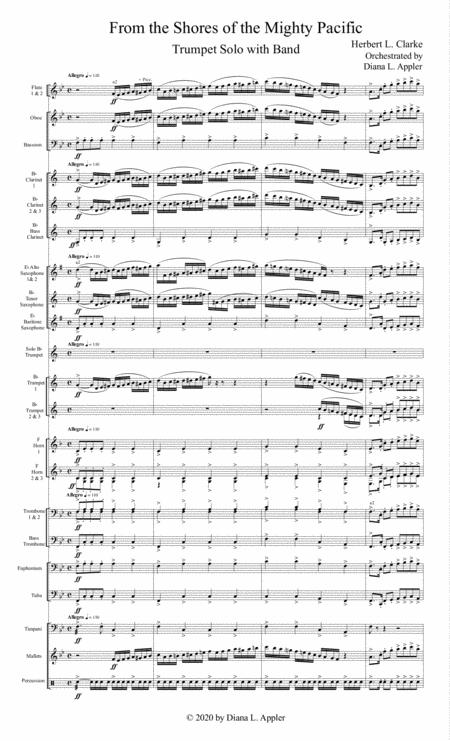 From The Shores Of The Mighty Pacific Trumpet Solo With Band Score Only Page 2