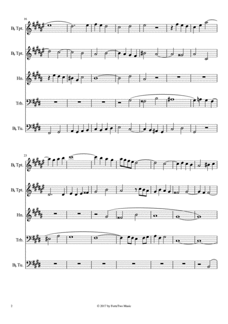 Fuga Iv From Well Tempered Clavier Book 1 Bwv 849 For Brass Quintet Page 2