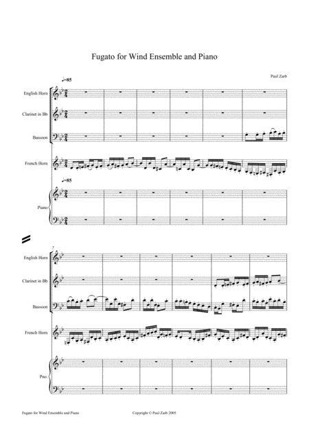 Fugato For Wind Ensemble And Piano Page 2