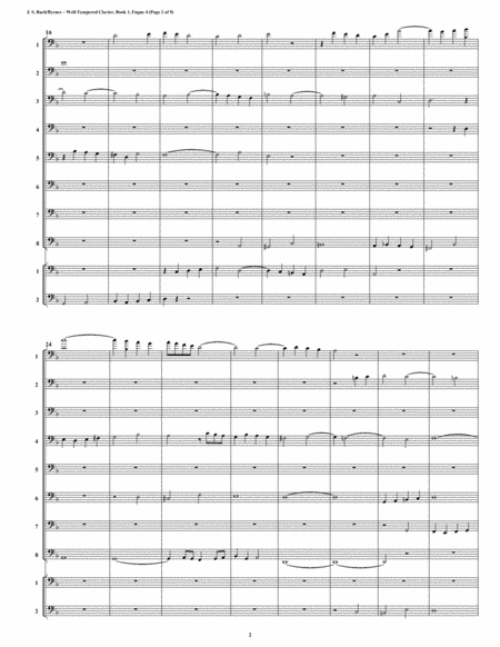 Fugue 04 From Well Tempered Clavier Book 1 Bassoon Choir Page 2