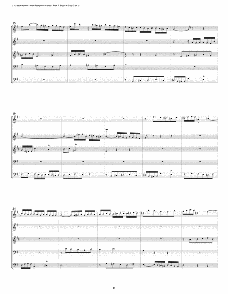 Fugue 06 From Well Tempered Clavier Book 1 Double Reed Quintet Page 2