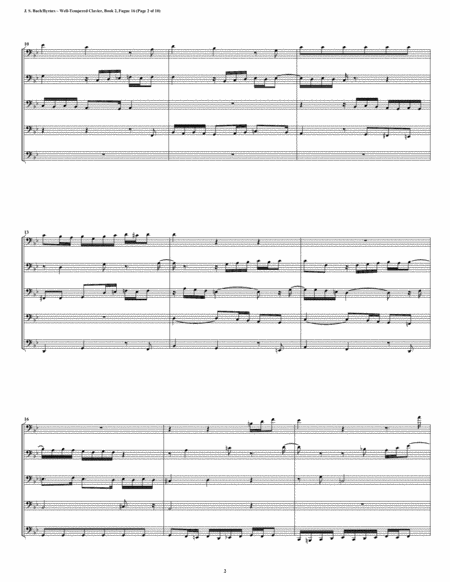 Fugue 16 From Well Tempered Clavier Book 2 Euphonium Tuba Quintet Page 2