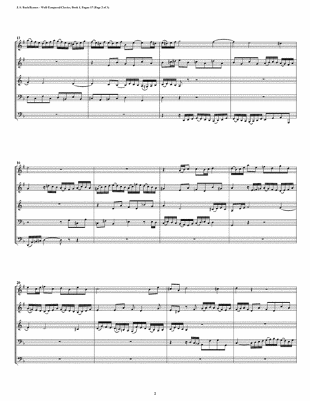 Fugue 17 From Well Tempered Clavier Book 1 Conical Brass Quintet Page 2