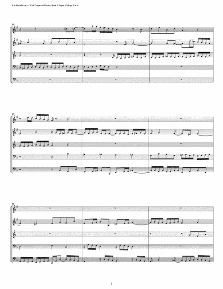 Fugue 17 From Well Tempered Clavier Book 2 Brass Quintet Page 2