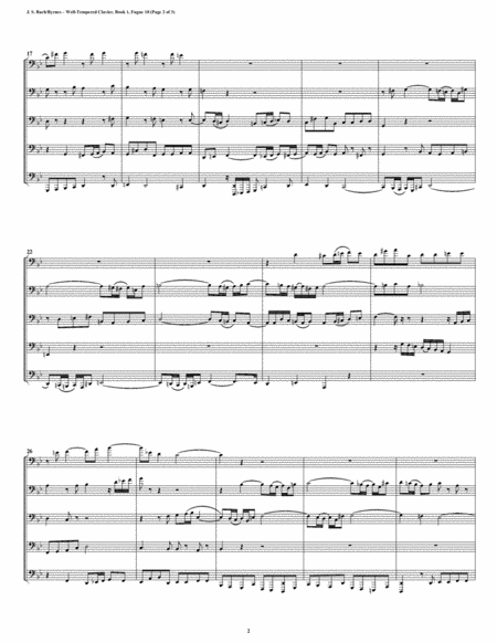 Fugue 18 From Well Tempered Clavier Book 1 Euphonium Tuba Quintet Page 2