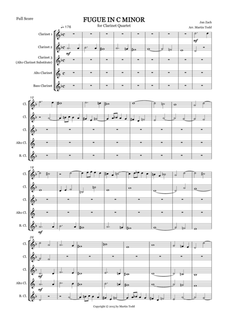 Fugue In C Minor For Clarinet Quartet Page 2