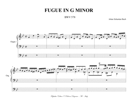 Fugue In G Minor Bwv 578 For Organ 3 Staff Page 2