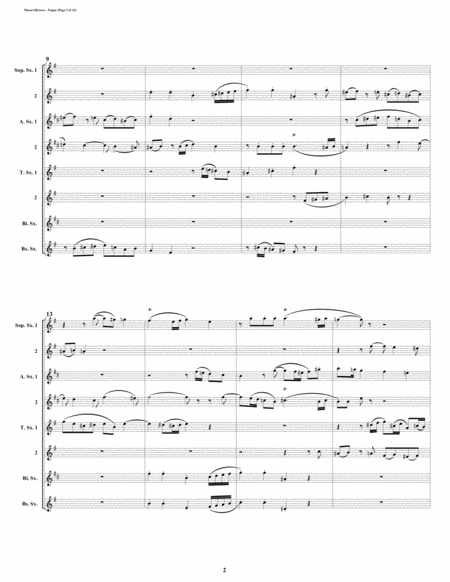 Fugue K426 By Wolfgang A Mozart Saxophone Octet Page 2