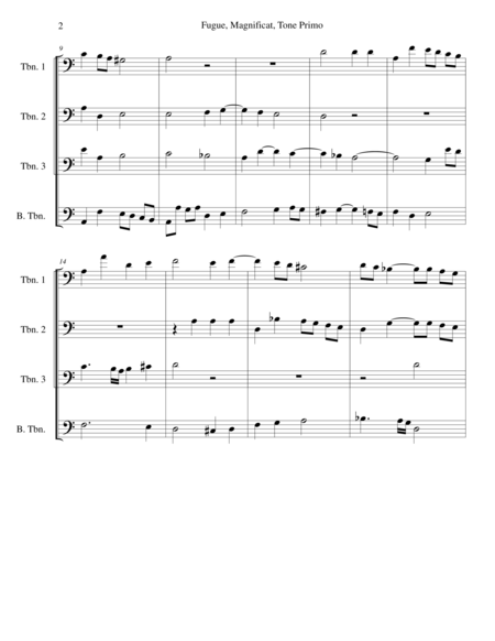 Fugue Magnificant Tone Primo For Trombone Quartet Page 2