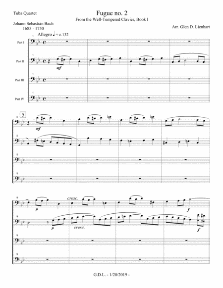 Fugue No 2 Tuba Quartet Page 2