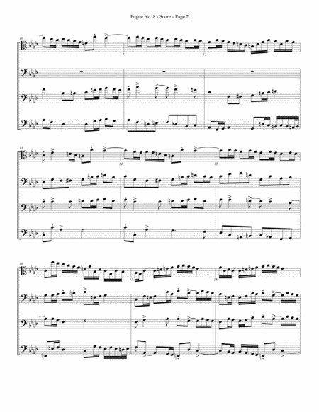 Fugue No 8 For Trombone Or Low Brass Quartet Page 2