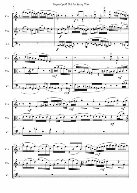 Fugue Op 47 N 6 For String Trio Page 2