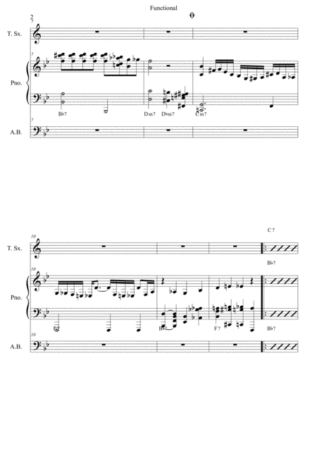 Functionalt Monk Score And Individual Parts Tenor Sax Piano Bass Page 2