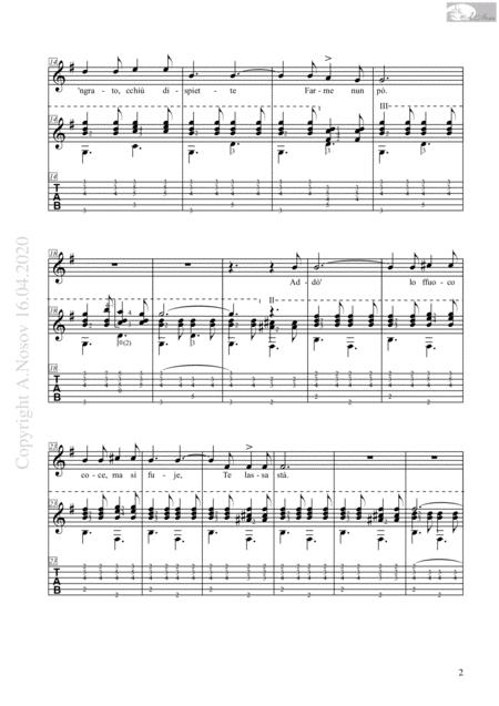 Funicul Funicul Sheet Music For Vocals And Guitar Page 2