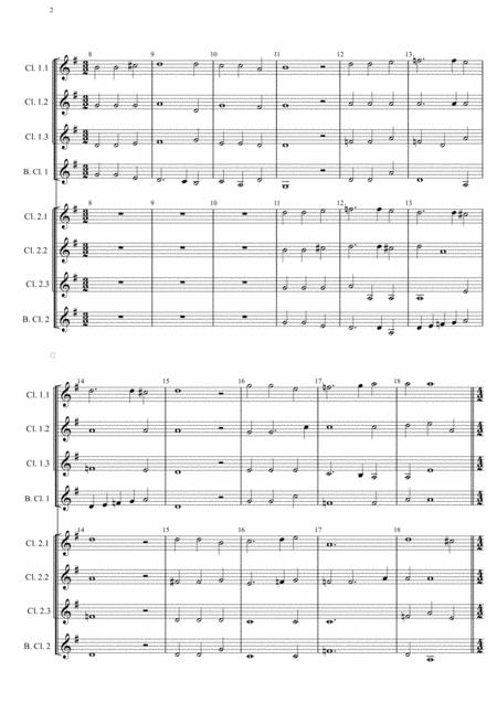 G Gabrieli Canzon Per Sonar Septimi Toni A 8 Ch 172 Arr For Double Clarinet Quartet Page 2