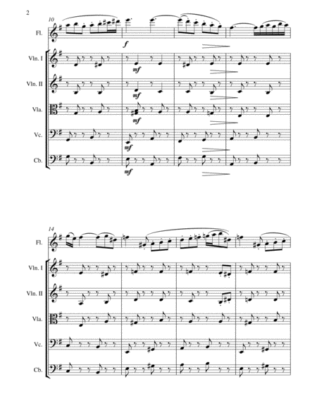 Gabriel Faur Fantaisie For Flute And Piano Op 79 Arranged For Flute And String Orchestra Page 2