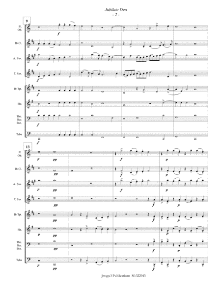 Gabrieli Jubilate Deo Ch 136 For Concert Band Page 2