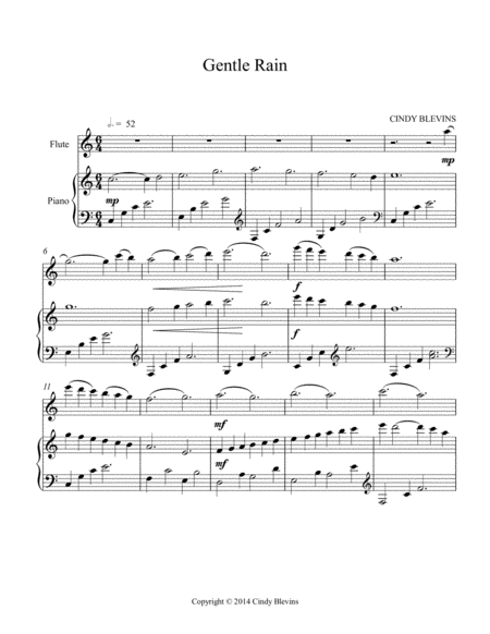 Gentle Rain For Piano And Flute Page 2