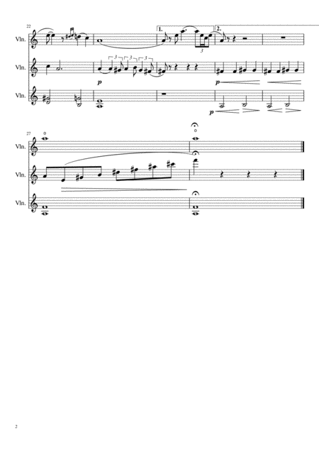 George Gershwin Summertime For 3 Violins Page 2