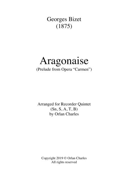 Georges Bizet Aragonaise Prelude From Opera Carmen Page 2