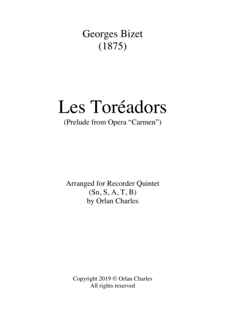 Georges Bizet Les Toradors Prelude To Act I From Opera Carmen Page 2