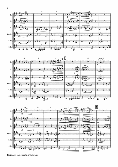 Georgia On My Mind Ray Charles Clarinet Quintet Page 2