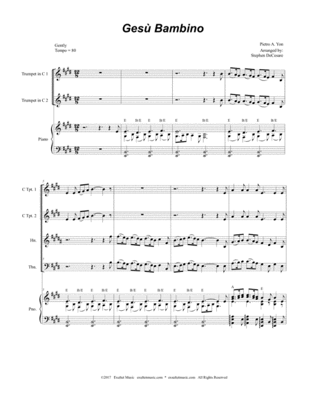 Gesu Bambino For Brass Quartet Page 2