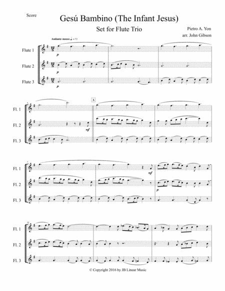 Gesu Bambino For Flute Trio Page 2