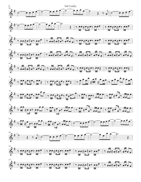 Get Lucky Clarinet Page 2