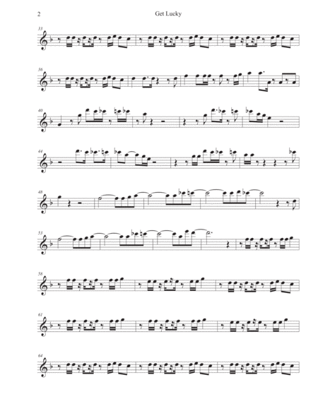 Get Lucky Easy Key Of C Tenor Sax Page 2