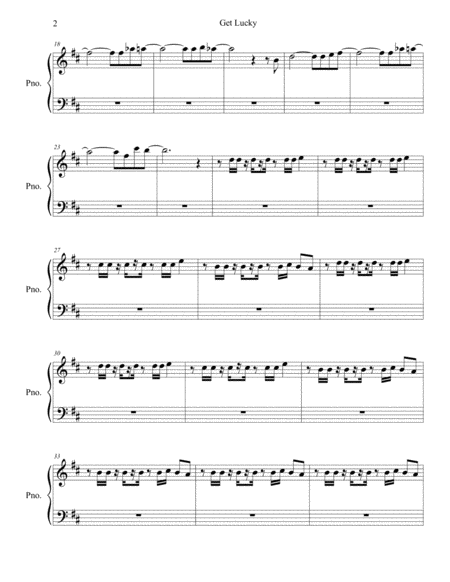 Get Lucky Original Key Piano Page 2