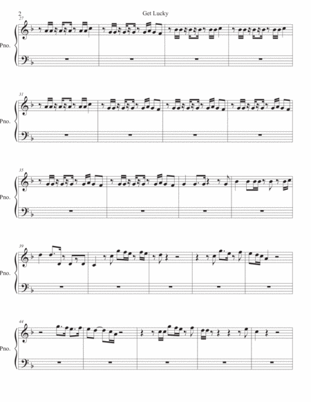 Get Lucky Piano Page 2