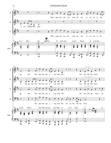 Gethsemane Hymn Vocal Quartet Satb Page 2