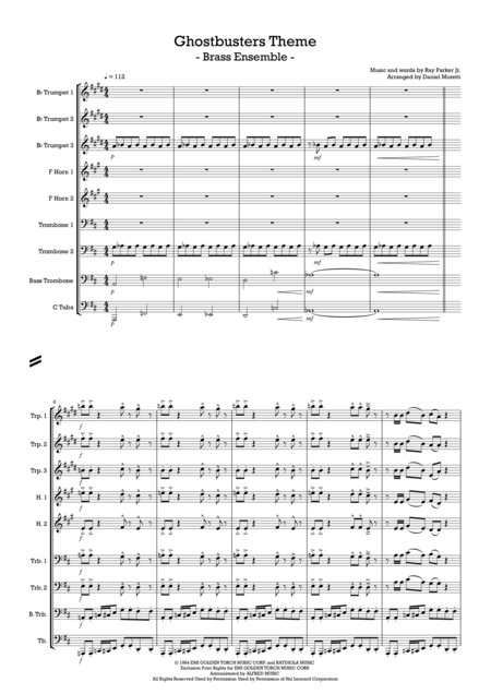Ghostbusters Theme Brass Ensemble Page 2