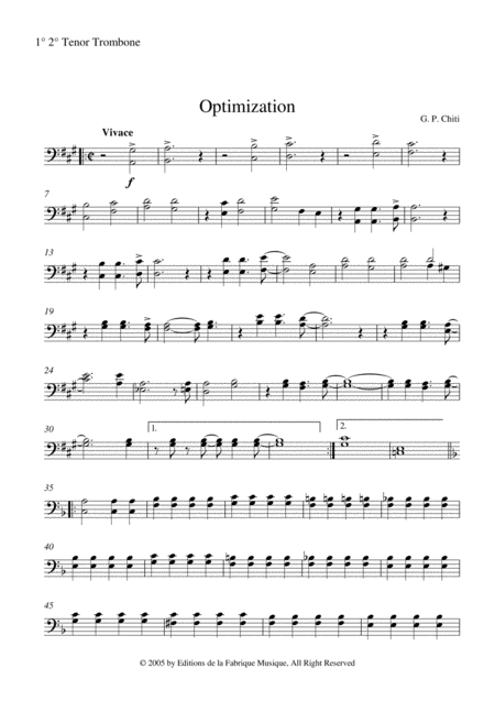 Gian Paolo Chiti Optimisation For Intermediate Concert Band 1st And 2nd Tenor Trombone Part Page 2