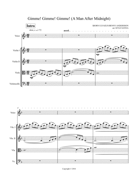Gimme Gimme Gimme A Man After Midnight For Voice And String Quartet Page 2