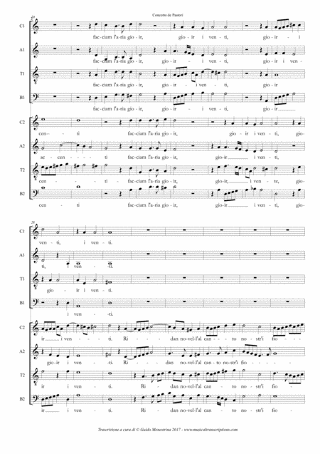 Giovanni Giacomo Gastoldi Concerto De Pastori 1596 Page 2