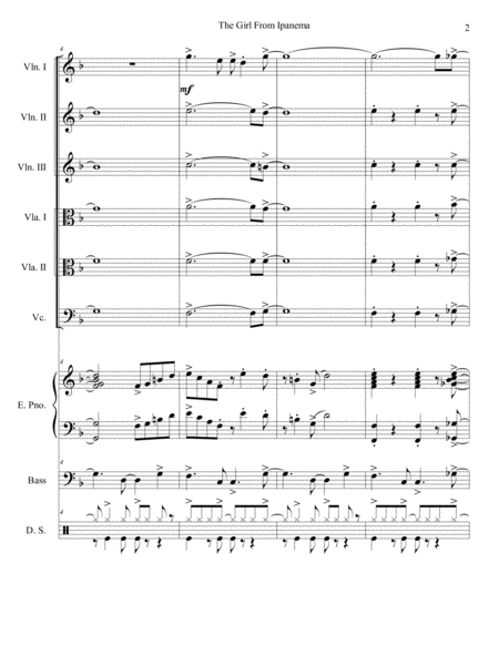 Girl From Ipanema String Sextet Orchestra Page 2