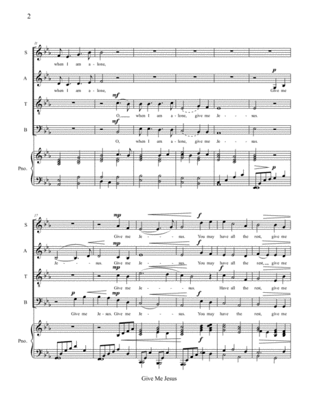 Give Me Jesus Satb Page 2