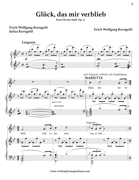 Glck Das Mir Verblieb B Flat Major Page 2