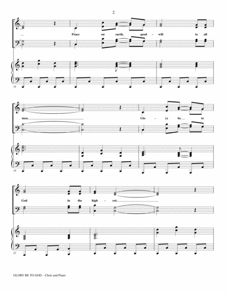 Glory Be To God For Satb Choir With Piano Score And Satb Parts Included Page 2