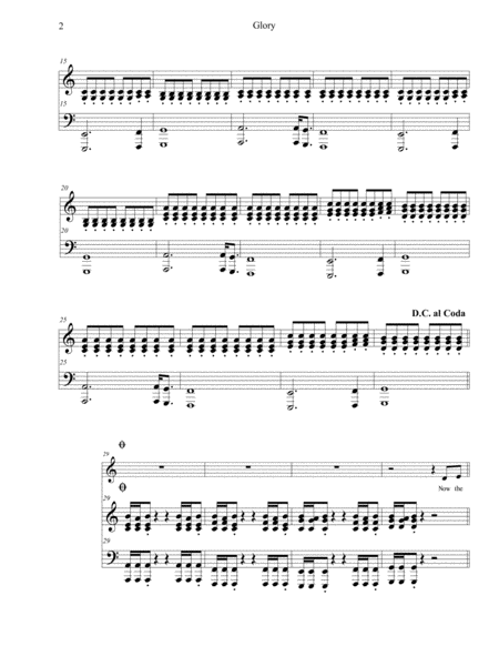 Glory Orchestration Piano Part Page 2