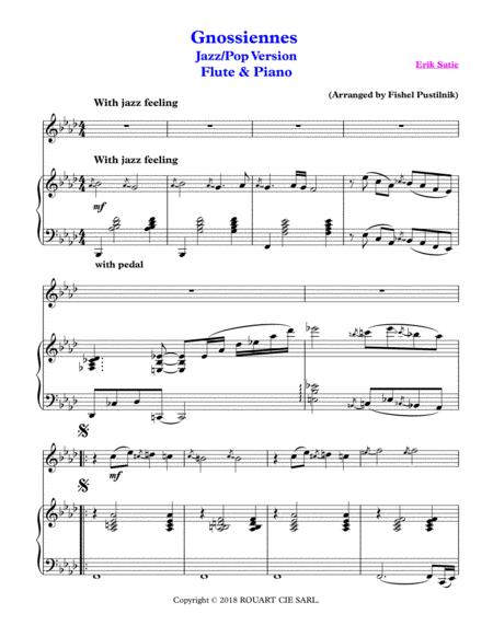 Gnossiennes For Flute And Piano Jazz Pop Version Video Page 2