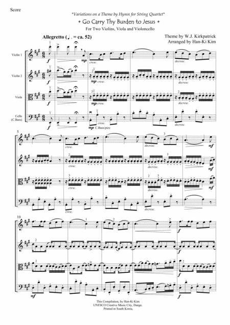 Go Carry Thy Burden To Jesus For String Quartet Page 2
