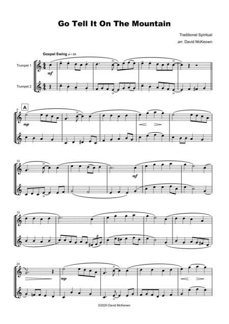 Go Tell It On The Mountain Gospel Song For Trumpet Duet Page 2