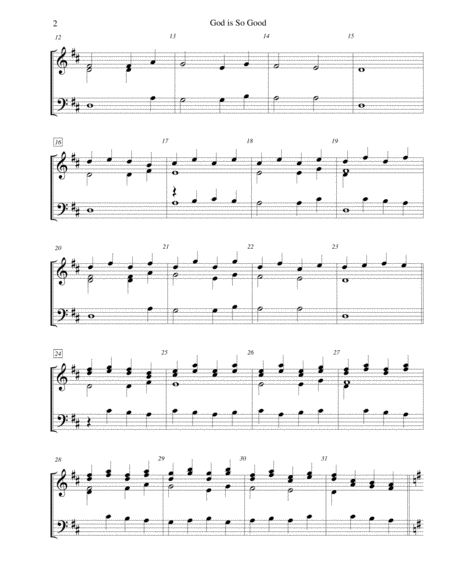 God Is So Good For 3 Octave Handbell Choir Page 2