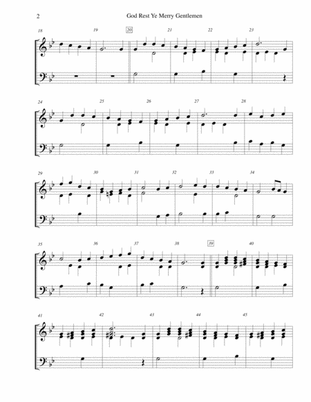 God Rest Ye Merry Gentlemen For 2 Octave Handbell Choir Page 2