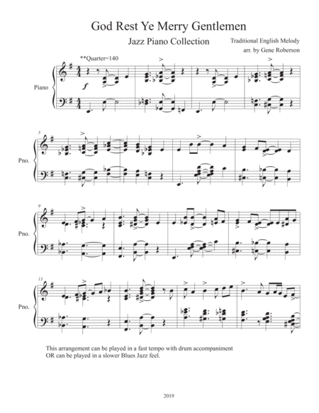 God Rest Ye Merry Gentlemen Jazz Piano Page 2
