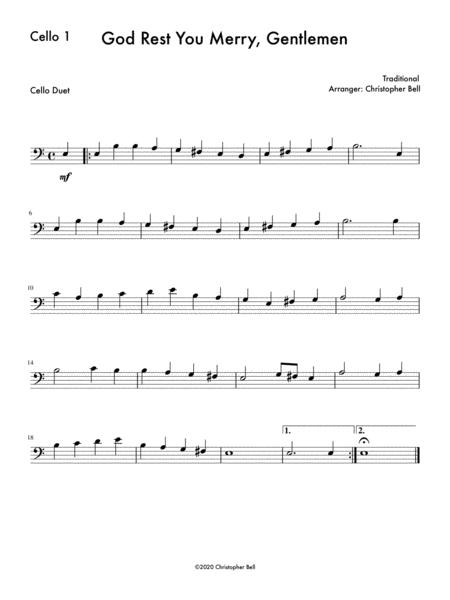 God Rest You Merry Gentlemen Easy Cello Duet Page 2